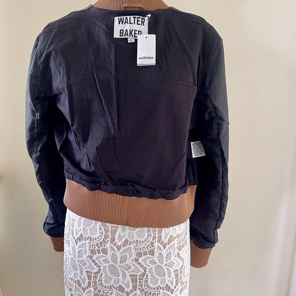 New Leather bomber jacket women Walter Baker size L,runs M-L org $459 - Picture 11 of 13